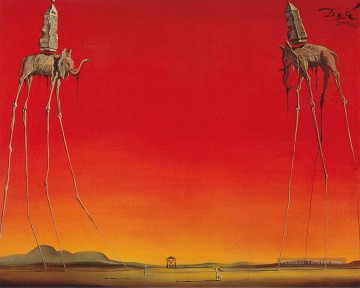 Salvador Dali Painting - The Elephants Salvador Dali